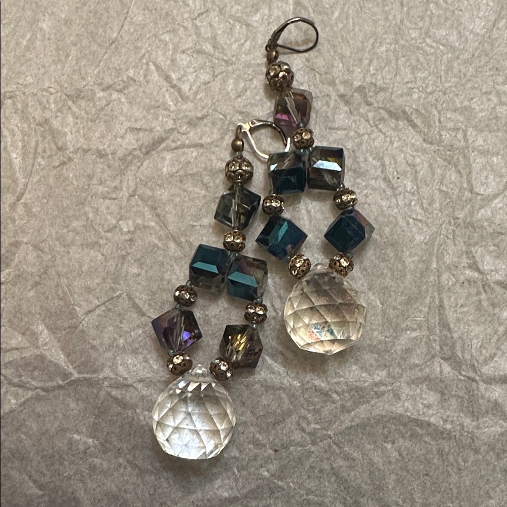 Handmade Elegant Crystal Drop Earrings